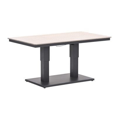 GI Cyprus up&down verstelbare houtlook tuintafel 150x87 cm. - Carbon Black