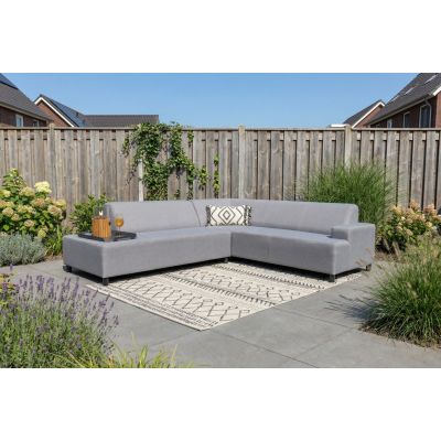 Malaga hoekbank loungeset chaise longue - Lichtgrijs