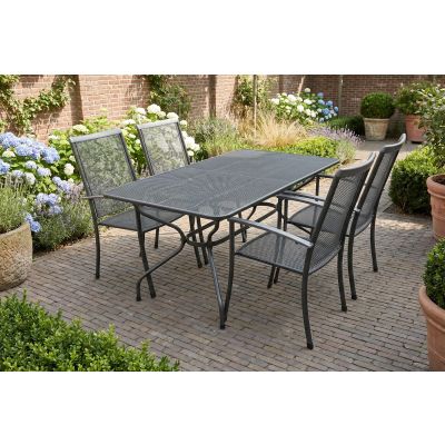 Royal Garden Balero stapelbare tuinset strekmetaal 160x90 cm.