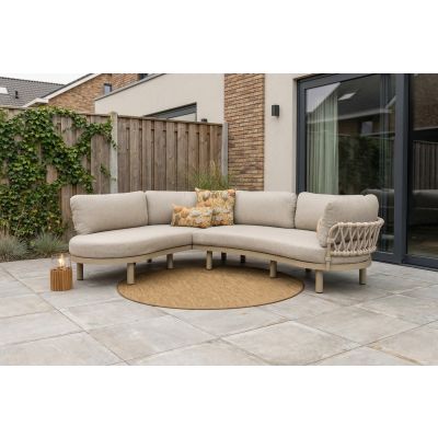 Emilia organische rope lounge hoekbank - Latte/Beige