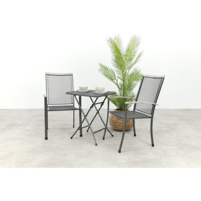 Royal Garden Balero stapelbare balkonset 3-delig strekmetaal 60x60 cm.
