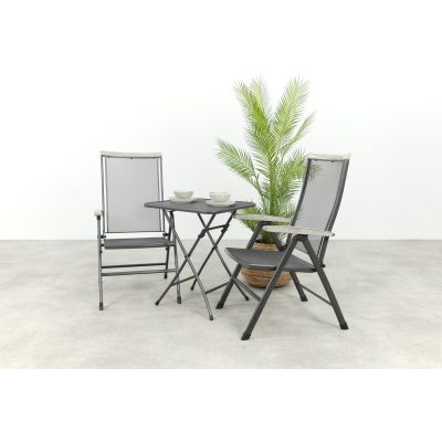 Royal Garden Balero inklapbare balkonset 3-delig strekmetaal 60x60 cm.