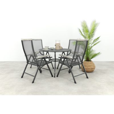 Royal Garden Balero ronde verstelbare tuinset strekmetaal Ø105 cm.