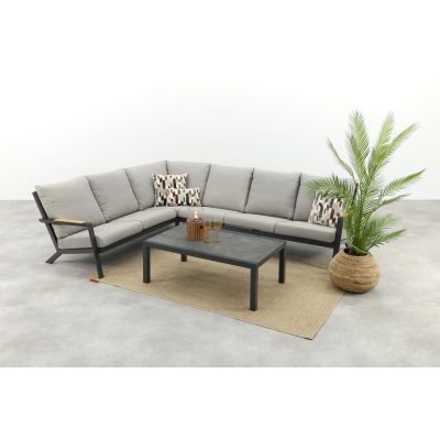 Santos/Atlanta aluminium loungeset - Antraciet