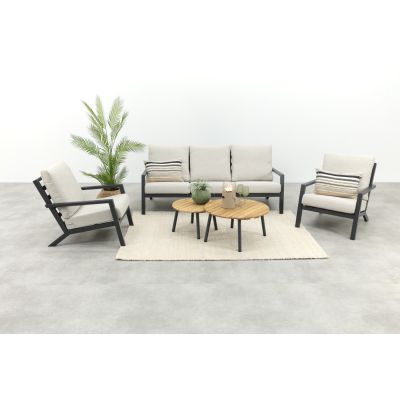 Boston/Mindo stoel - 3-zitsbank loungeset - 5-delig