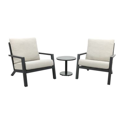 Boston/Canto loungestoelen set (3-delig) - Antraciet