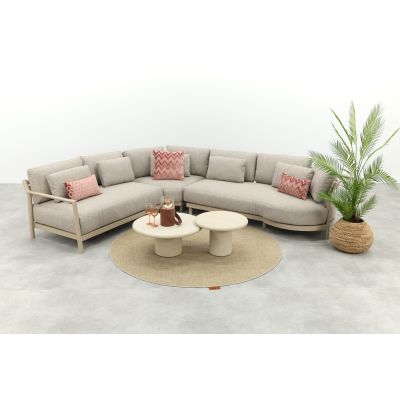 4SO Mykonos/Hampton organische loungeset - Latte/Mortex