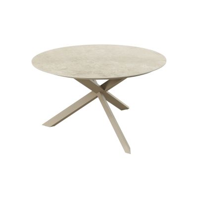 Taste Prado ronde tuintafel keramiek Ø130 cm. - Latte