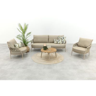 Taste Calma/Mindo 5-zits stoel-bank loungeset- Latte 