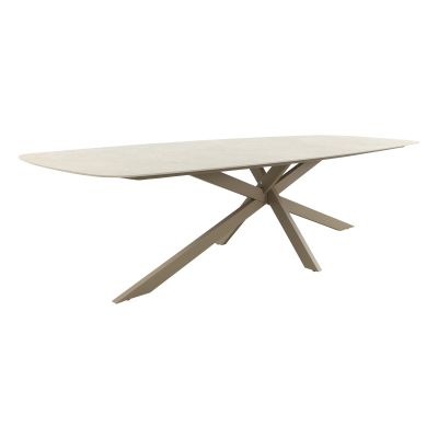 Taste Prado keramische Deens ovale tuintafel 300x110 cm. - Latte