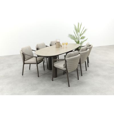 Taste Barolo/Denia 6-persoons organische tuinset 240x105 cm. - Terre