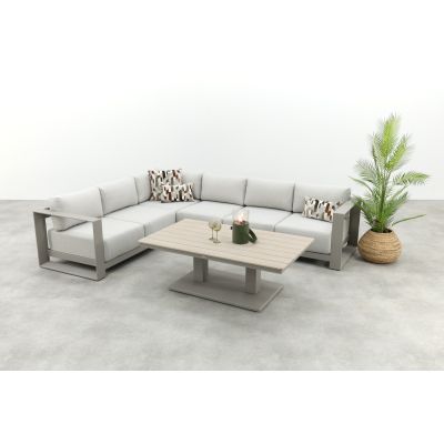 GI Levanto/Cyprus lounge-/diningset met verstelbare tuintafel - Valley Sand