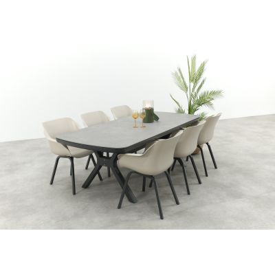 Hartman Sophie Element/Ponto tuinset voor 6 personen 220x100 cm. - Antraciet