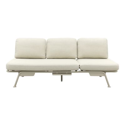 Lyon 3-zits balkon loungebank 2-in-1 ligbed - Mokka