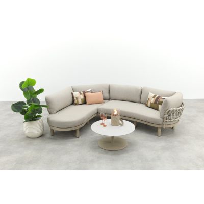Emilia/Orion organische rope loungeset - Latte/Beige
