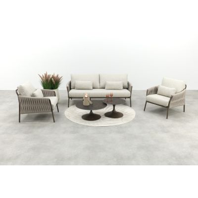 SUNS Fiavè/Nova stoel-bank loungeset - Rope/Brons