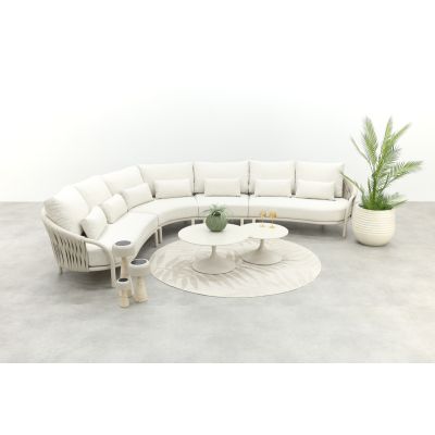 Suns Feroli/Nova organische hoekbank loungeset incl. middenelement - Camel Sand/Rope