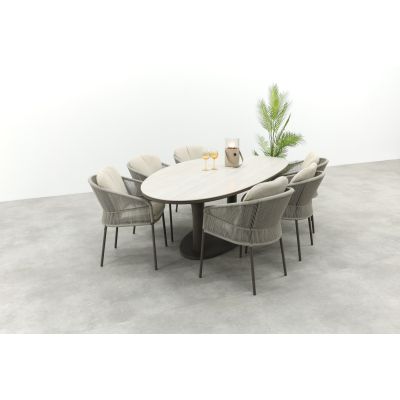 Taste Florence/Lecce organische tuinset voor 6 personen 240x120 cm. - Terre