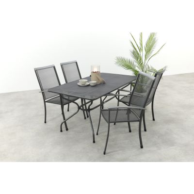 Royal Garden Balero stapelbare tuinset strekmetaal 160x90 cm.