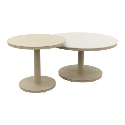 Canto ronde loungetafel set - Latte/Keramiek