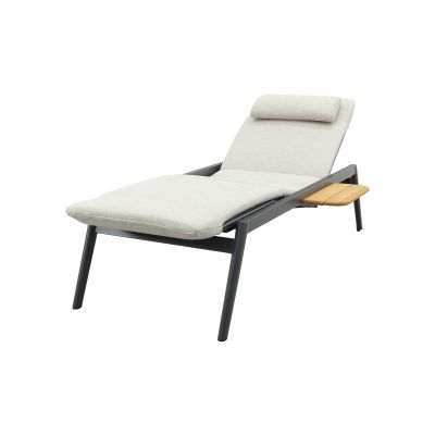 Corfu verrijdbaar ligbed incl. kussen & side table - Royal Grey