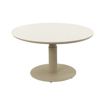 Aversa up&down ronde verstelbare tuintafel Ø120 cm. - Latte