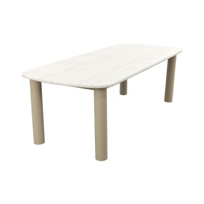 Milan dining tuintafel met travertine look 240x100 cm. - Latte