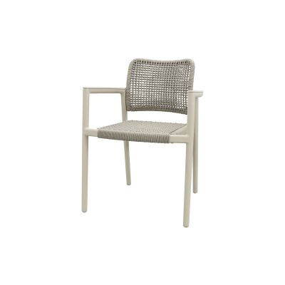 Moretti rope dining tuinstoel - Mokka