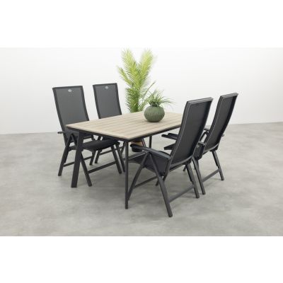 Hartman Valentino/Vigo 160x90 cm. verstelbare tuinset 5-delig