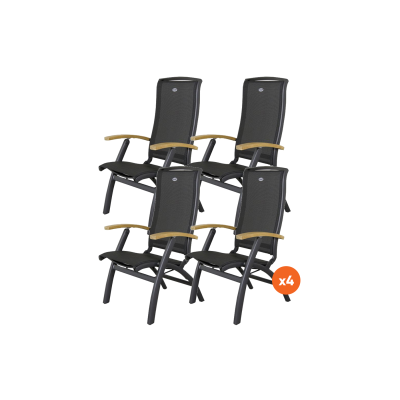 Set van 4 - Hartman Da Vinci verstelbare stoel - Teak