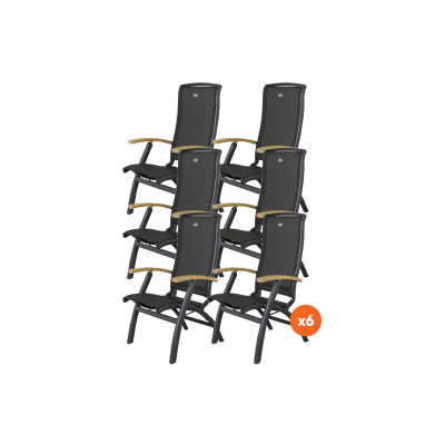 Set van 6 - Hartman Da Vinci verstelbare stoel - Teak