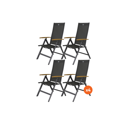 Set van 4 - Hartman Napoli verstelbare stoel - Teak 