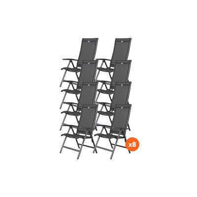 Set van 8 - Hartman Salvatore verstelbare tuinstoel