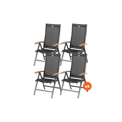 Set van 4 - Hartman Salvatore verstelbare stoel - Teak