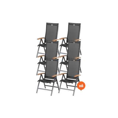 Set van 6 - Hartman Salvatore verstelbare stoel - Teak