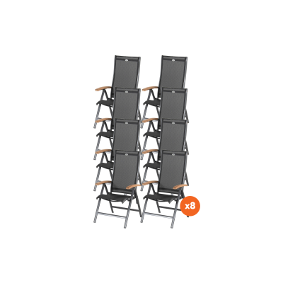 Set van 8 - Hartman Salvatore verstelbare stoel - Teak