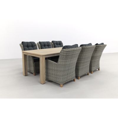 Torino paloma grijs/Rome grey 240 cm. tuinset - 7-delig