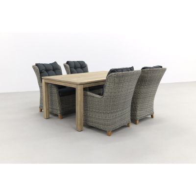Torino paloma grijs/Rome grey 170 cm. tuinset - 5-delig