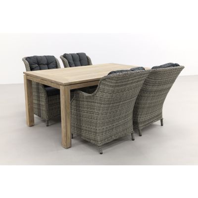 King - Paloma Grijs/Rome grey 170 cm. tuinset - 5-delig