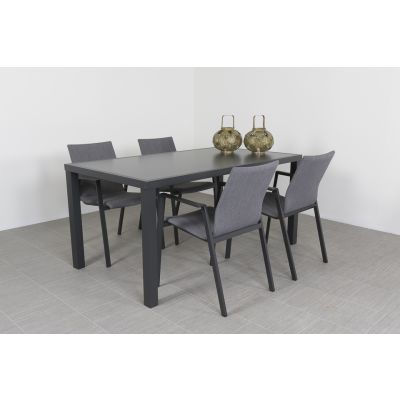 Lima antraciet/Alma 160 cm. tuinset - 5-delig