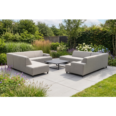 Malaga/Cuba all-weather loungeset voor 10 personen - Taupe