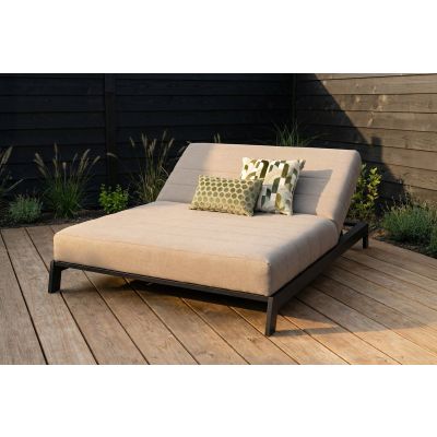 Mexico 2-persoons sunbrella ligbed - Taupe