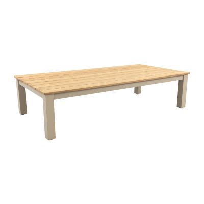 Mindo alu/teak salon tafel 150x75 cm. - Latte