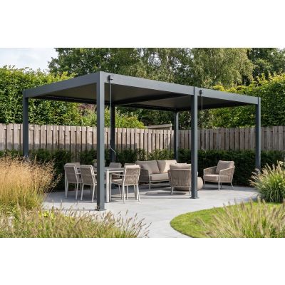 Lamellen overkapping - 3,6x6 m. - Aluminium - Antraciet - Advance