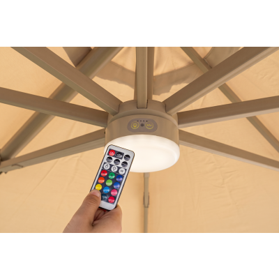 Perfect Shadow LED RGB parasollamp met afstandsbediening - Latte
