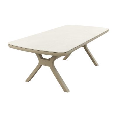 Ponto dining tuintafel keramiek 220x100 cm. - Latte