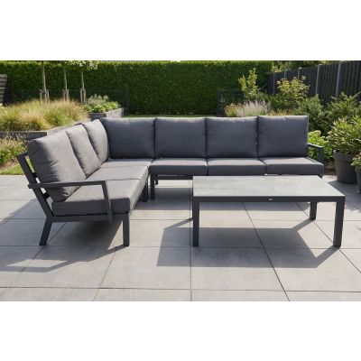 Rockford/Atlanta aluminium loungeset (5-delig) - Antraciet