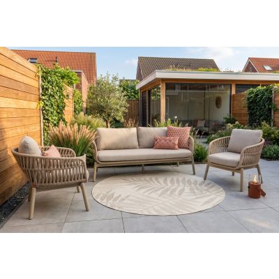 Romeo rope stoel-bank loungeset - Latte