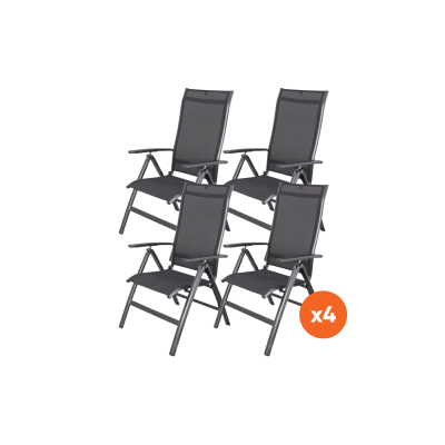 Set van 4 - Kettler Legato Curve aluminium standenstoel