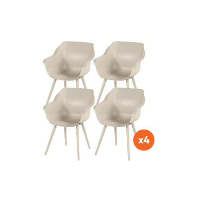 Set van 4 - Hartman Sophie Studio dining kuipstoel - Sand